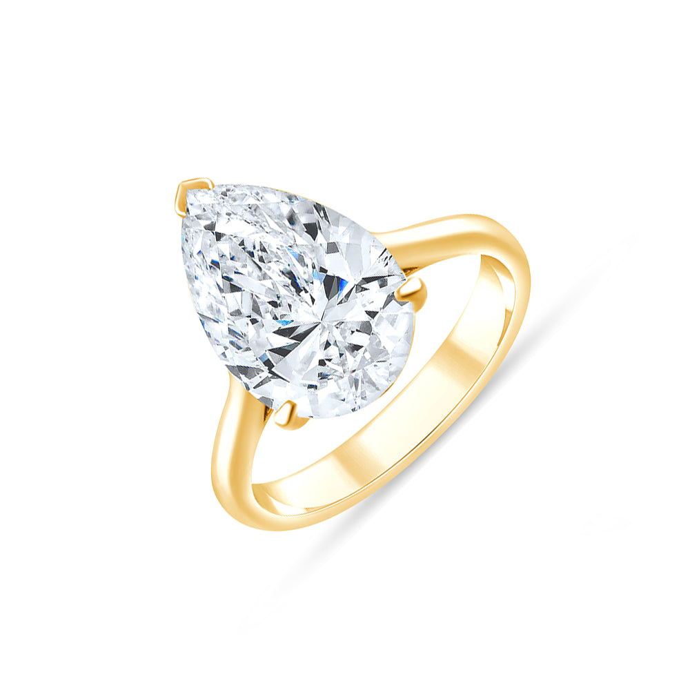 Pear Cut Solitaire Ring