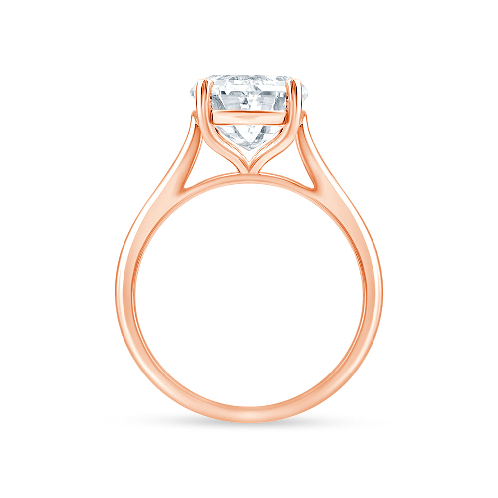 Moval Cut Solitaire Ring