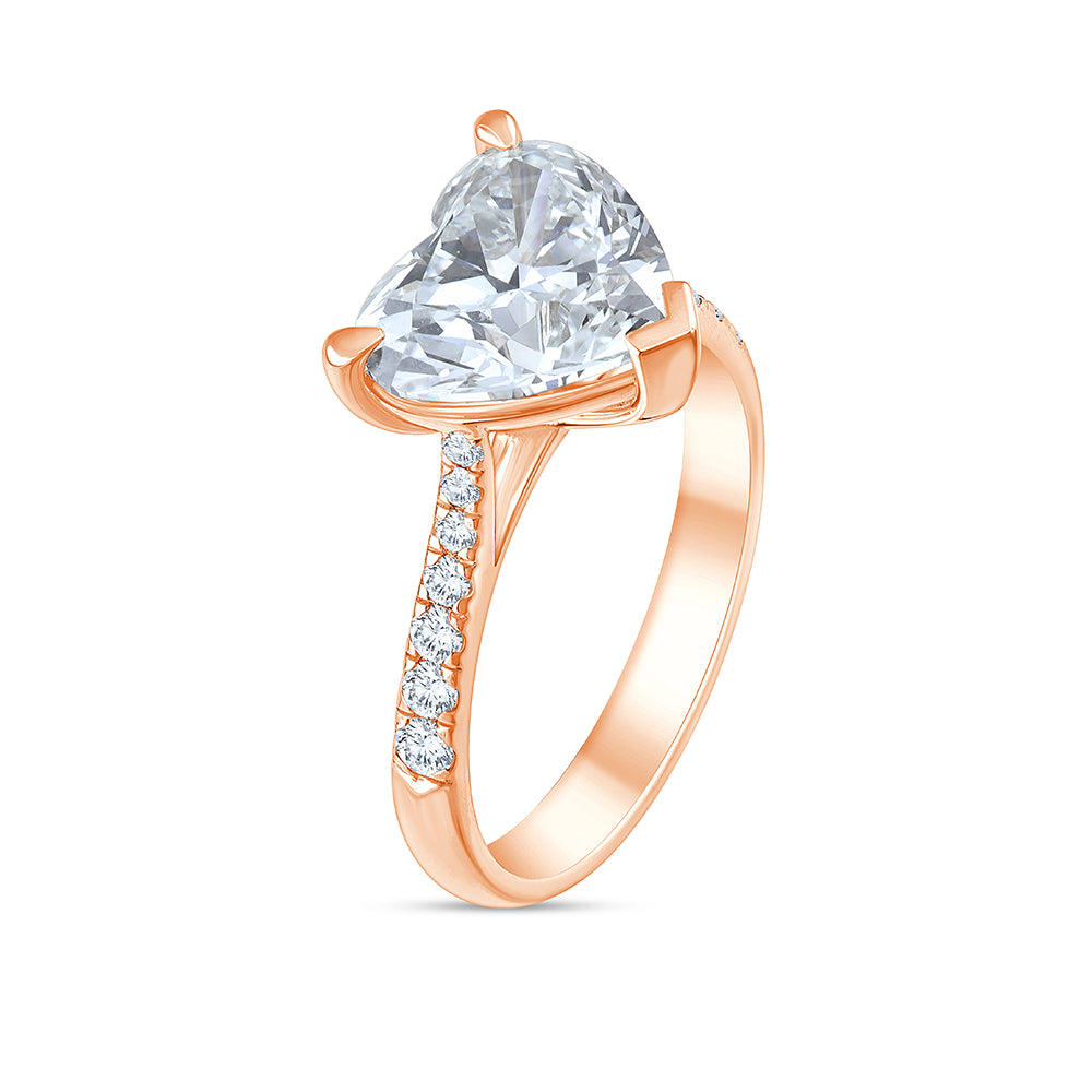 Heart Cut Solitaire Ring