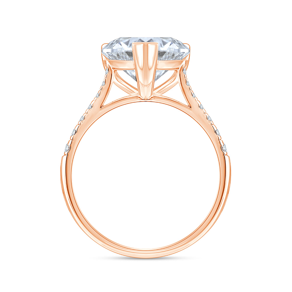 Heart Cut Solitaire Ring