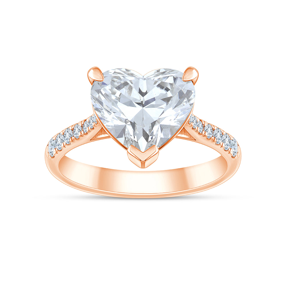 Heart Cut Solitaire Ring