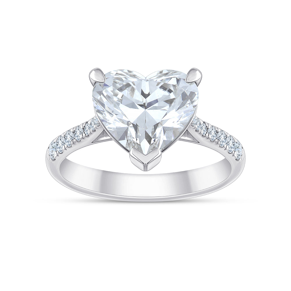 Heart Cut Solitaire Ring