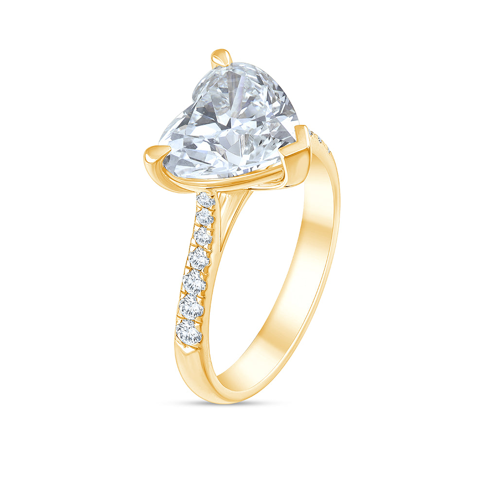 Heart Cut Solitaire Ring