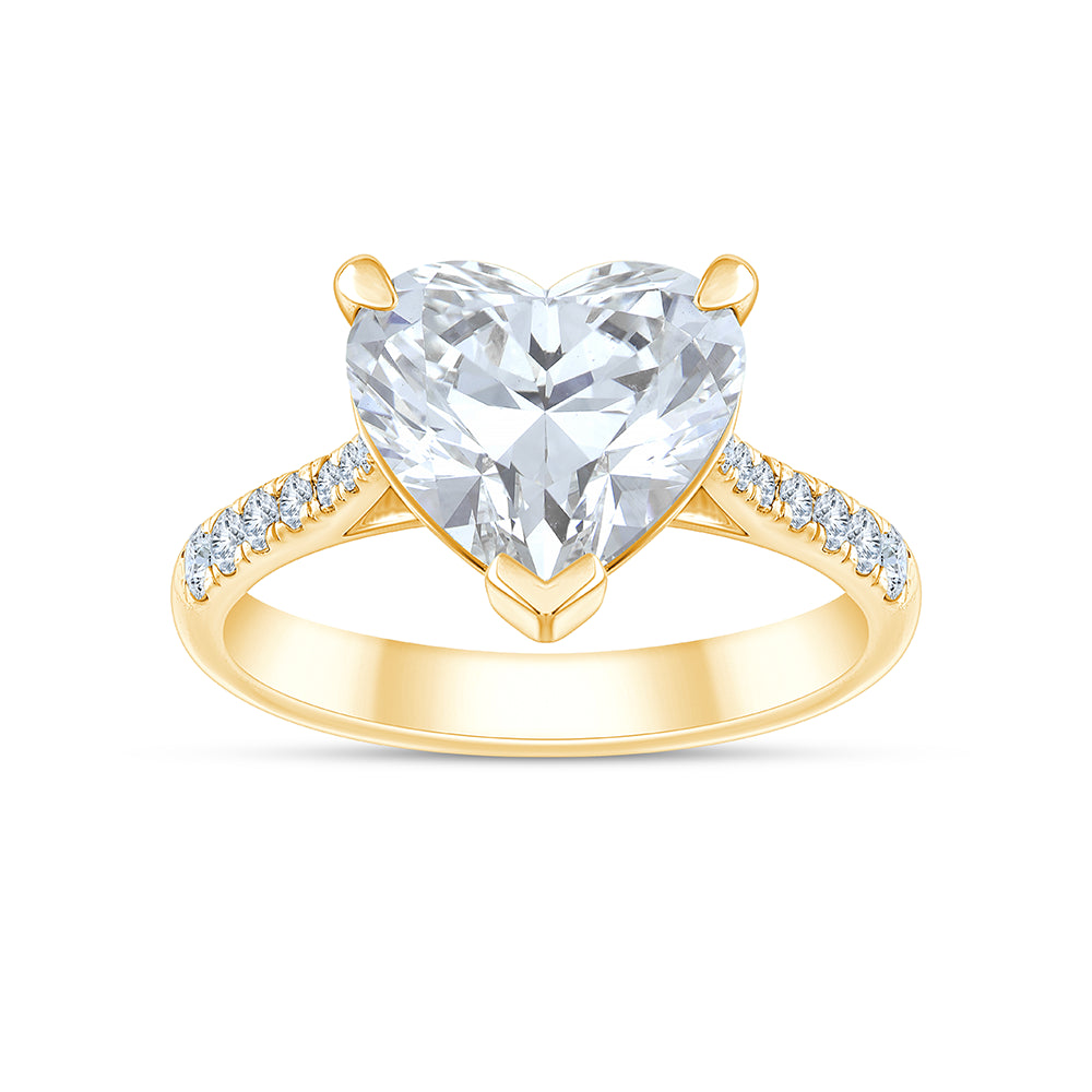 Heart Cut Solitaire Ring