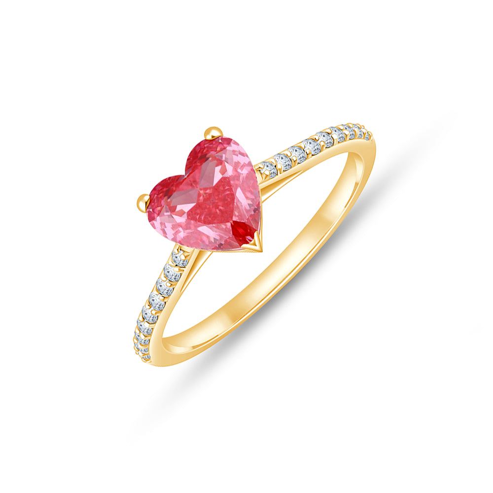 HeartCut Pink Diamond Solitaire Ring