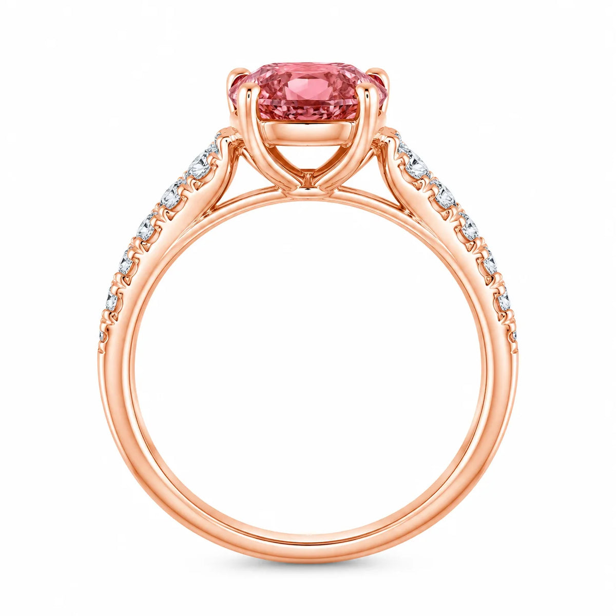OvalCut Pink Diamond Solitaire Ring