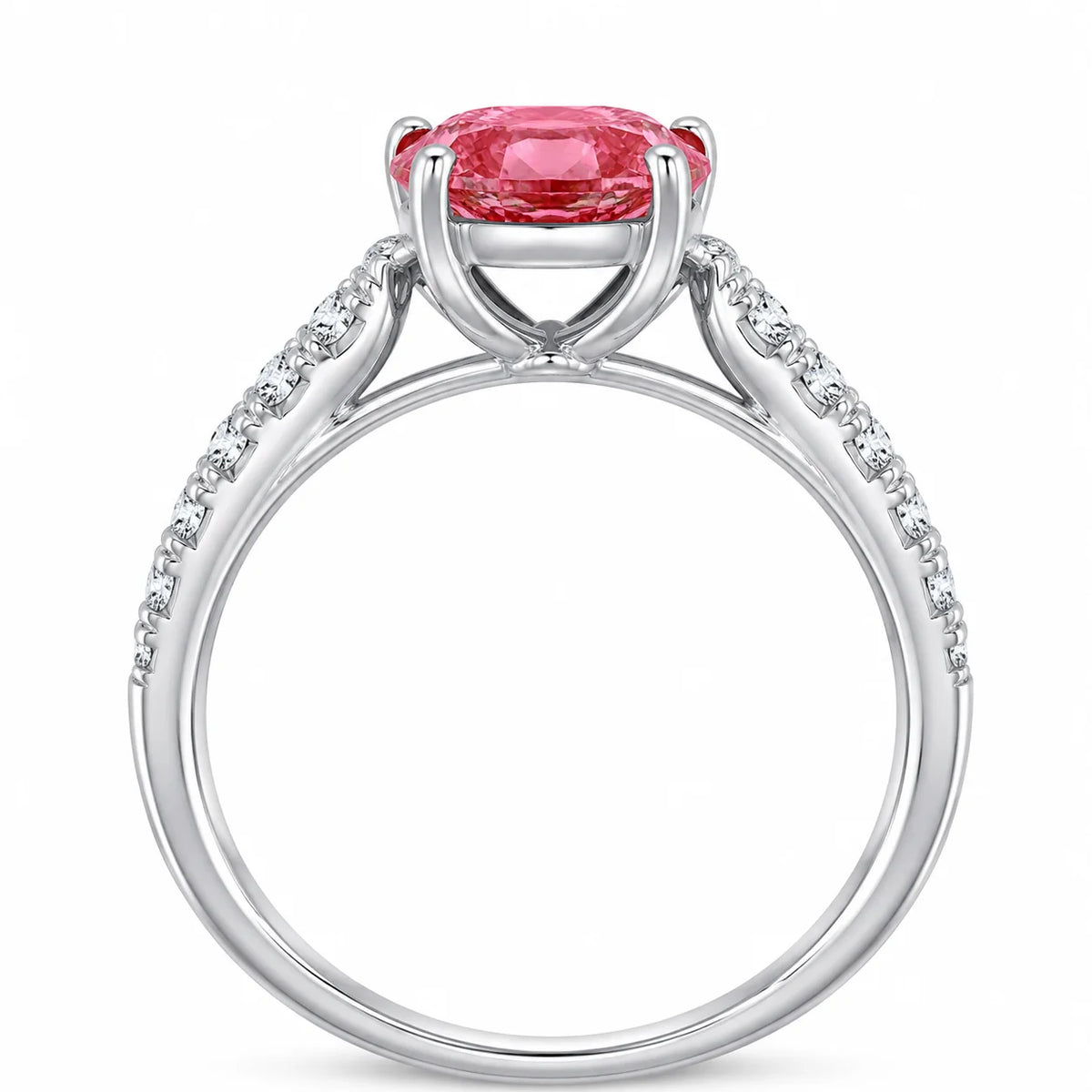 OvalCut Pink Diamond Solitaire Ring