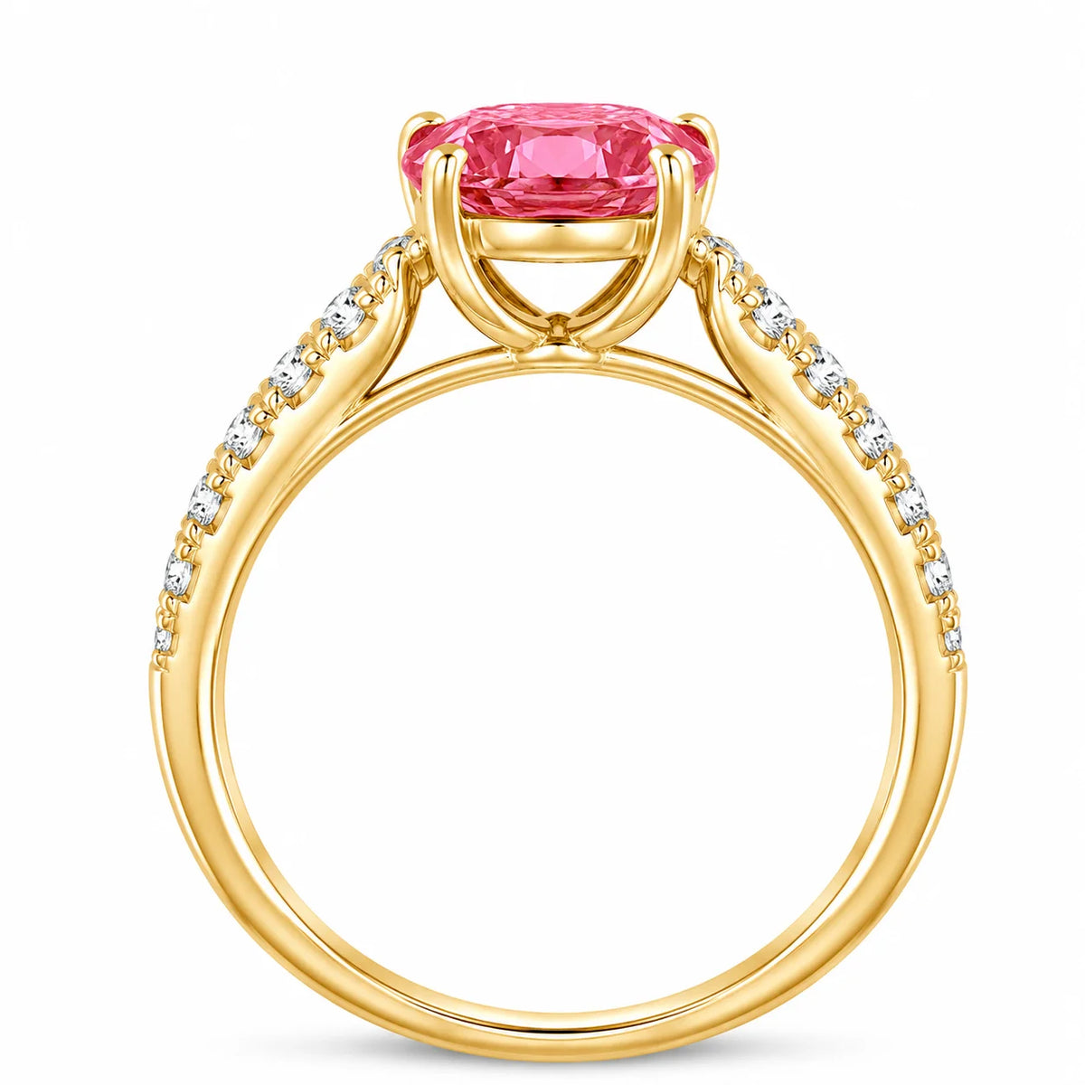 OvalCut Pink Diamond Solitaire Ring