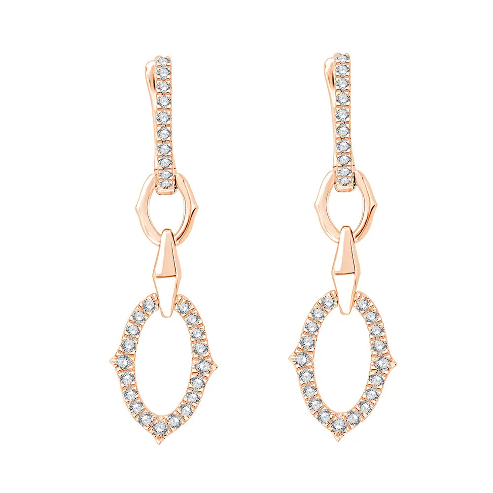 Channel Open Oval Earrings