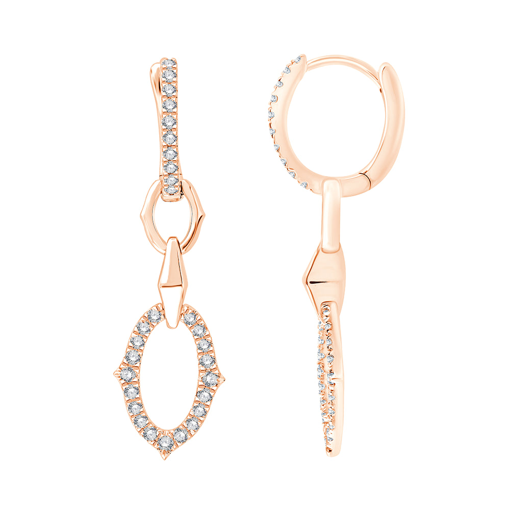 Channel Open Oval Earrings