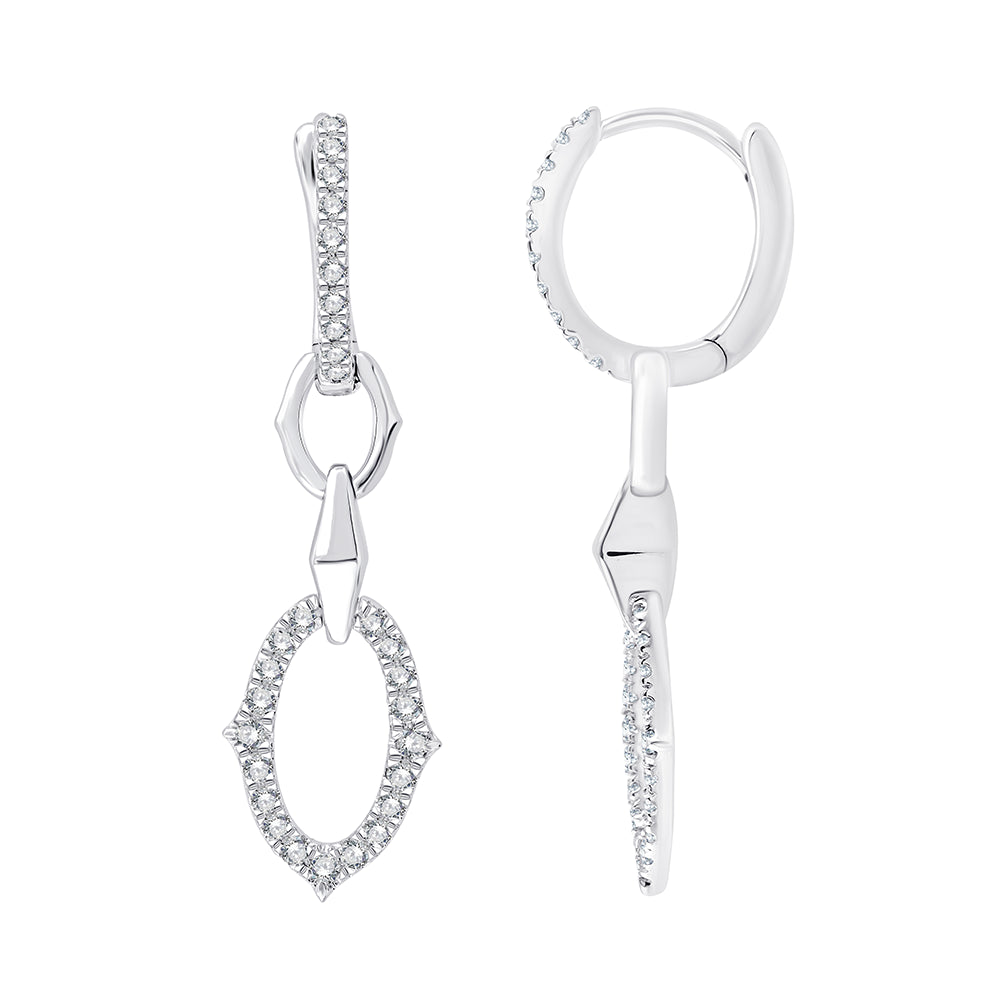 Channel Open Oval Earrings