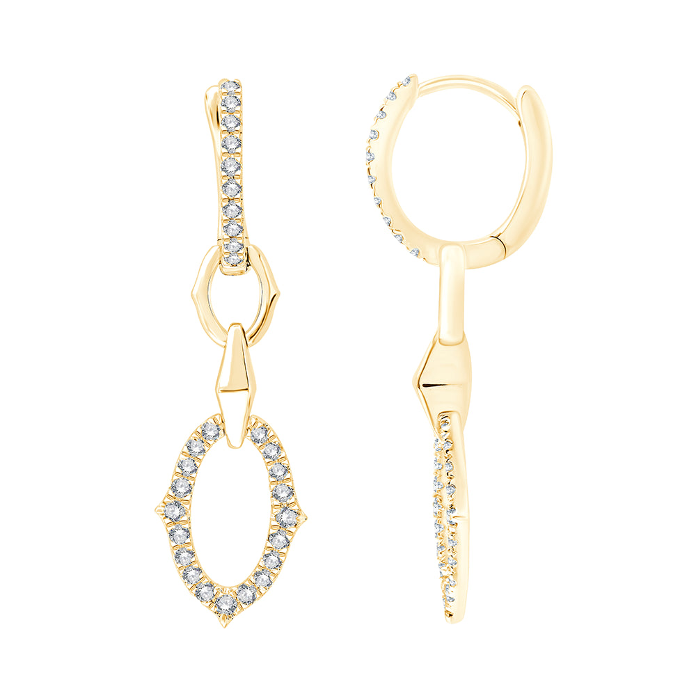 Channel Open Oval Earrings