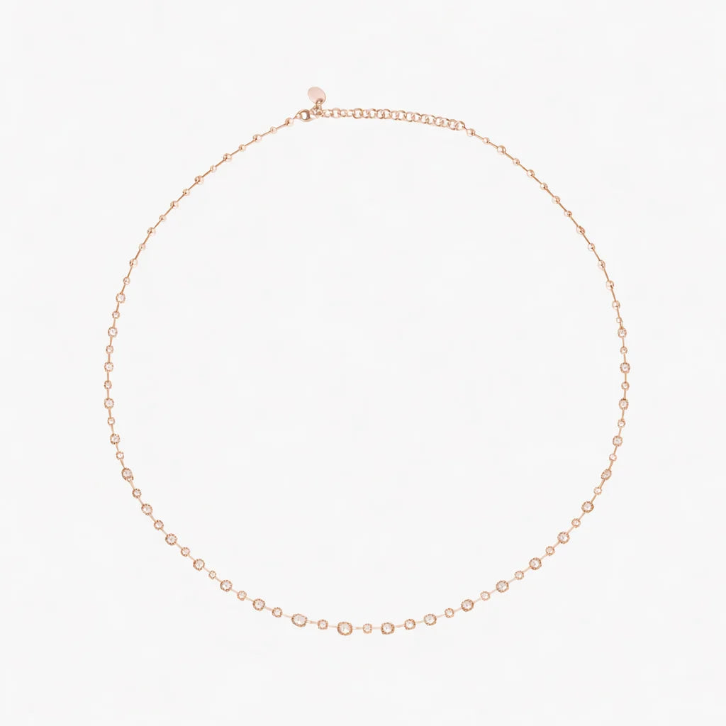 Brilliant Cut Line Tennis Necklace