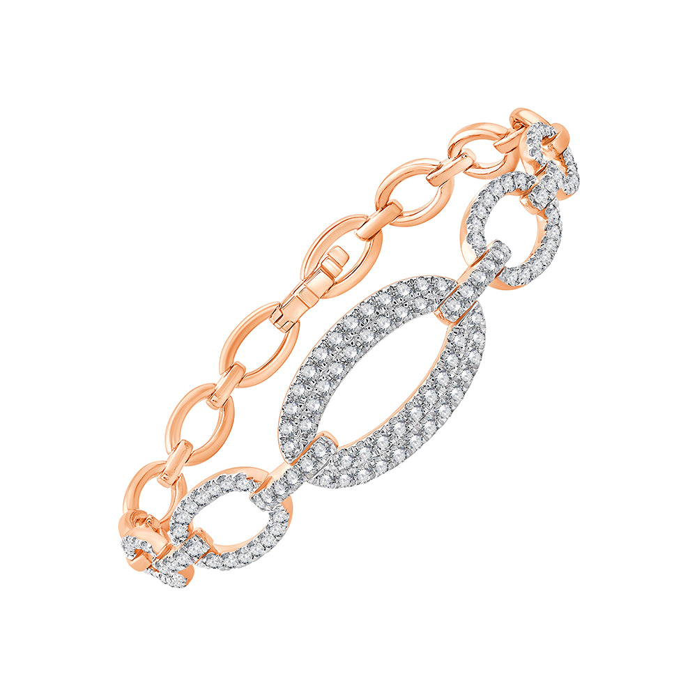 Brilliant Cut Chain Link Tennis Bracelet