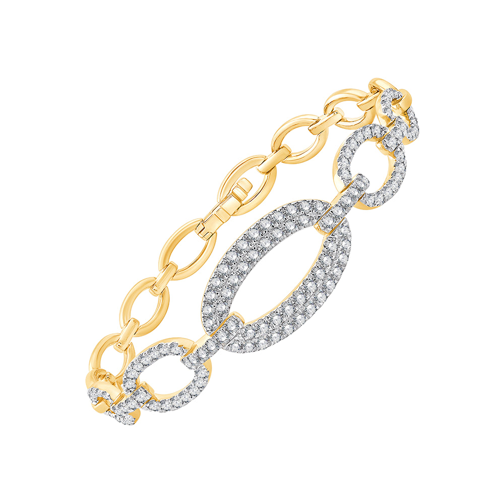 Brilliant Cut Chain Link Tennis Bracelet