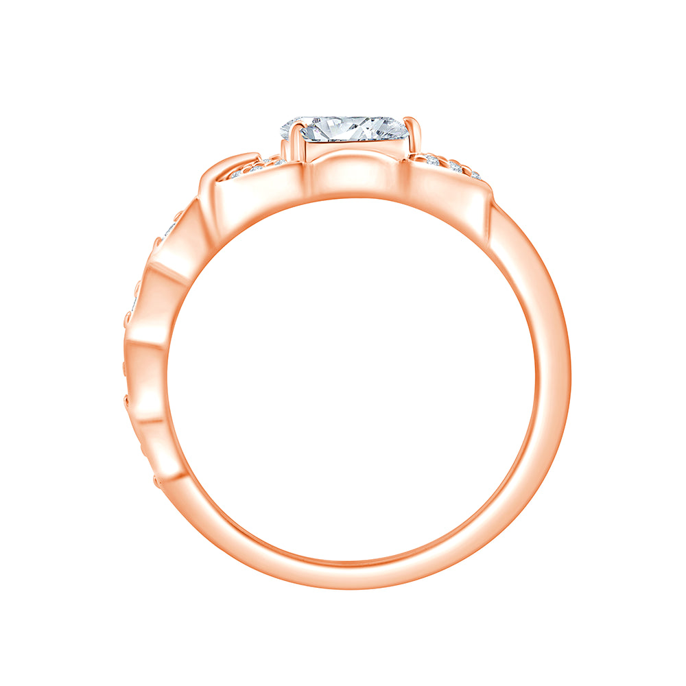Pear Cut Halo Frame Ring