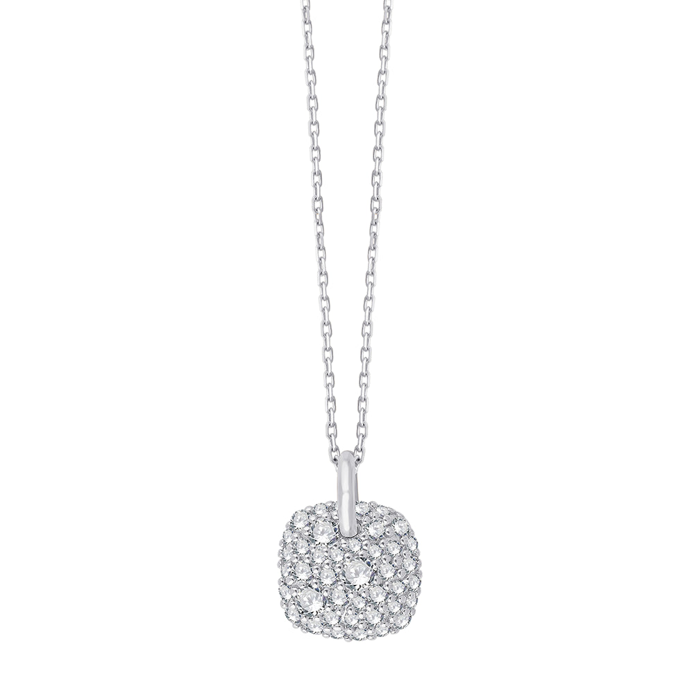 Cushion Charm Pav Pendant