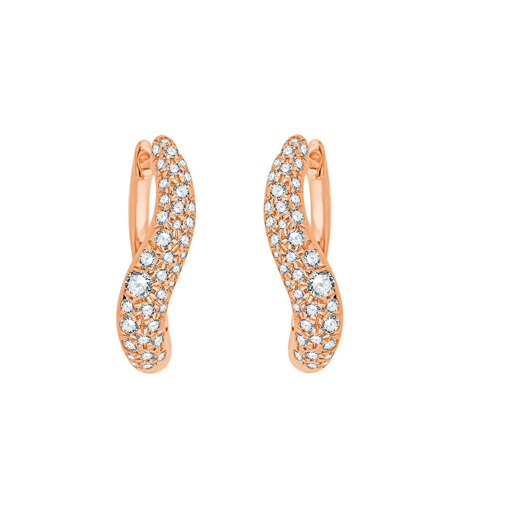 Brilliant Cut Pavé Huggie Earrings