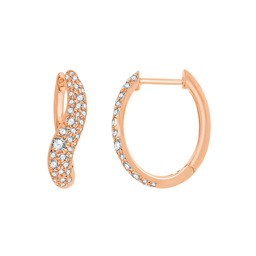 Brilliant Cut Pavé Huggie Earrings