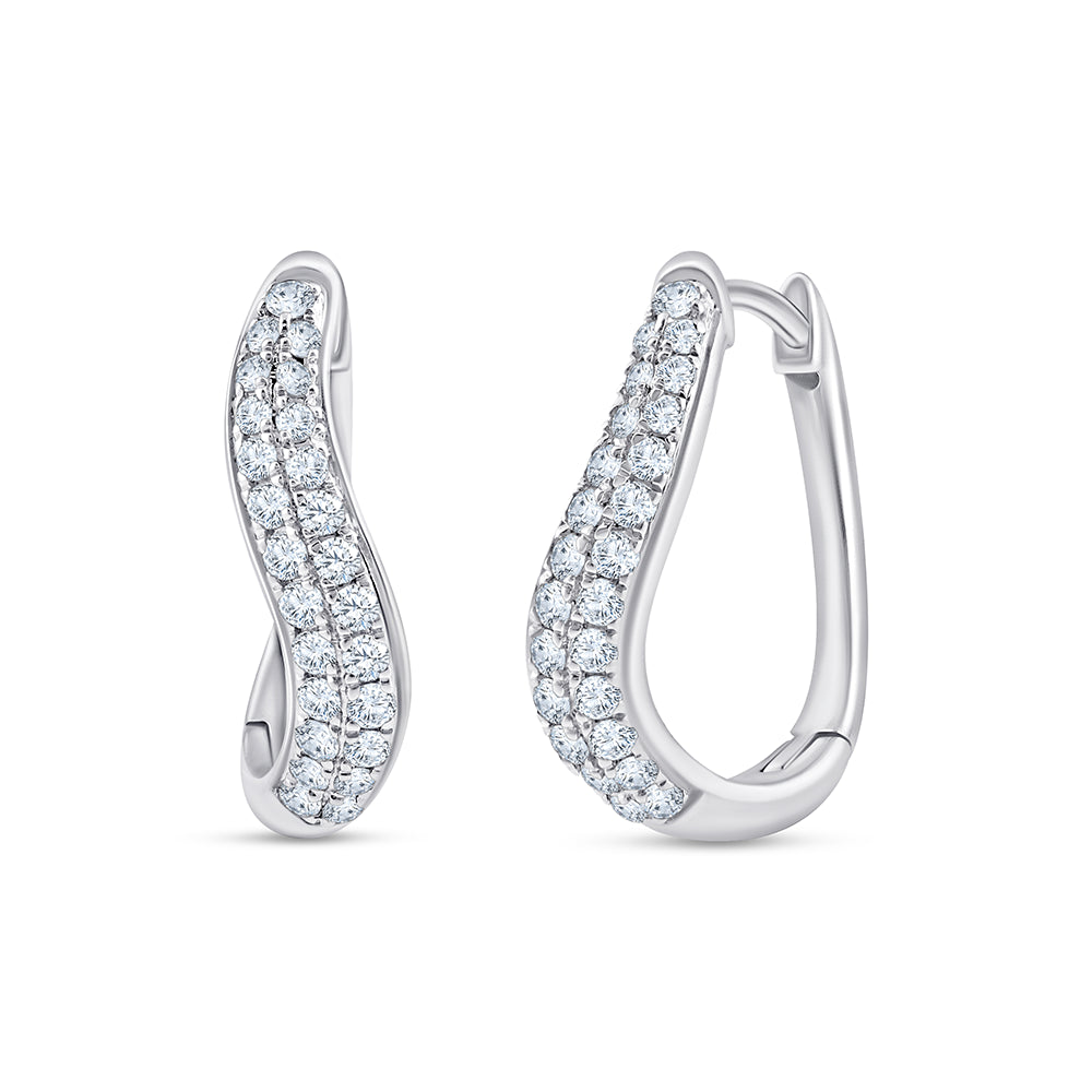 Brilliant Cut Pav Huggie Earrings