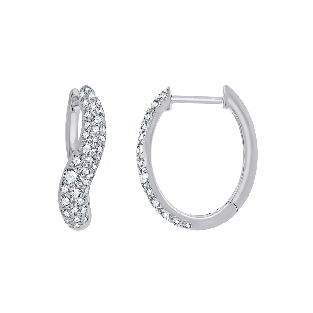 Brilliant Cut Pav Huggie Earrings