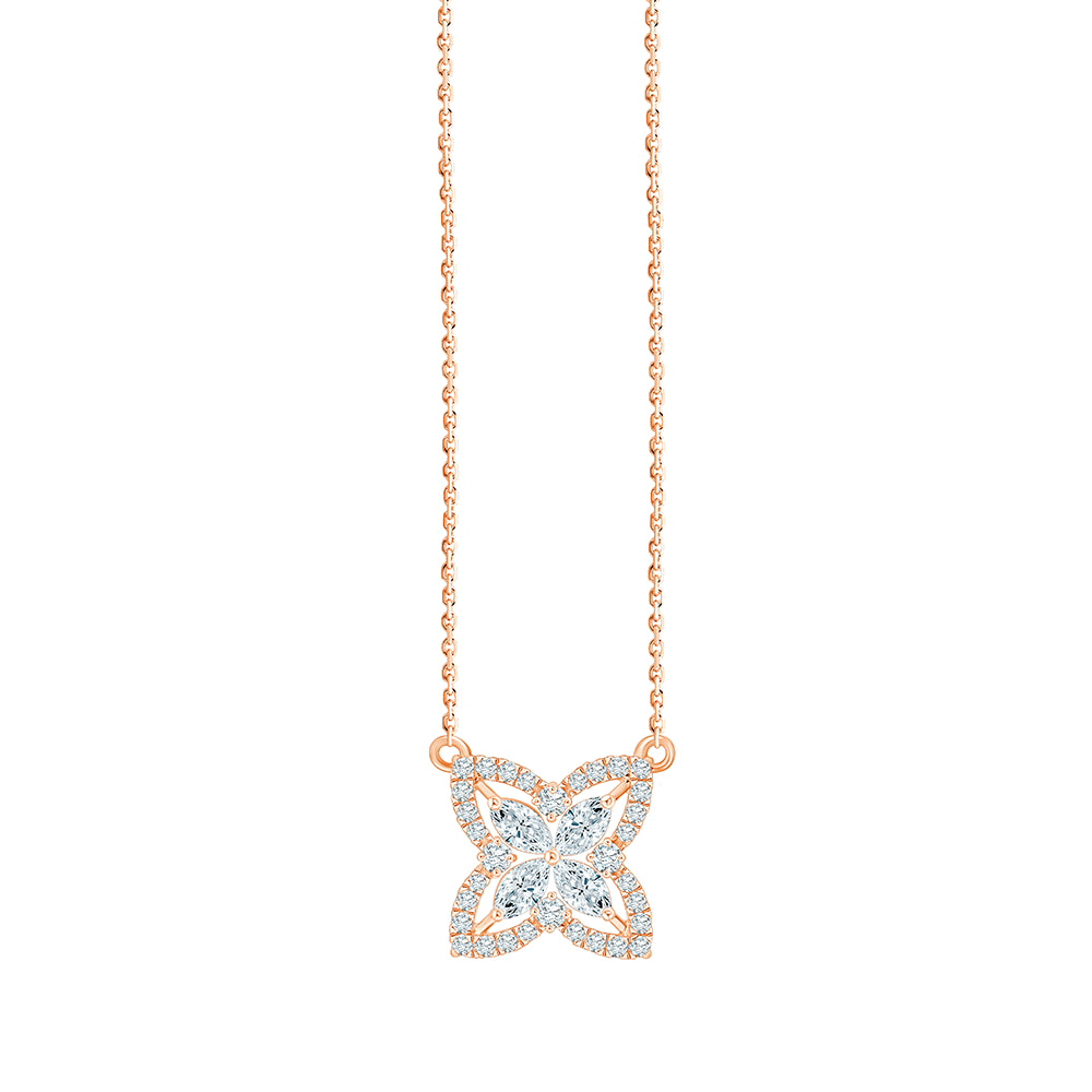 Clover Charm Halo Pendant