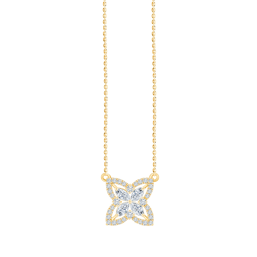 Clover Charm Halo Pendant