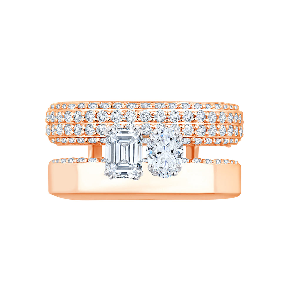 Mixed Cut Dual Row Statement Band
