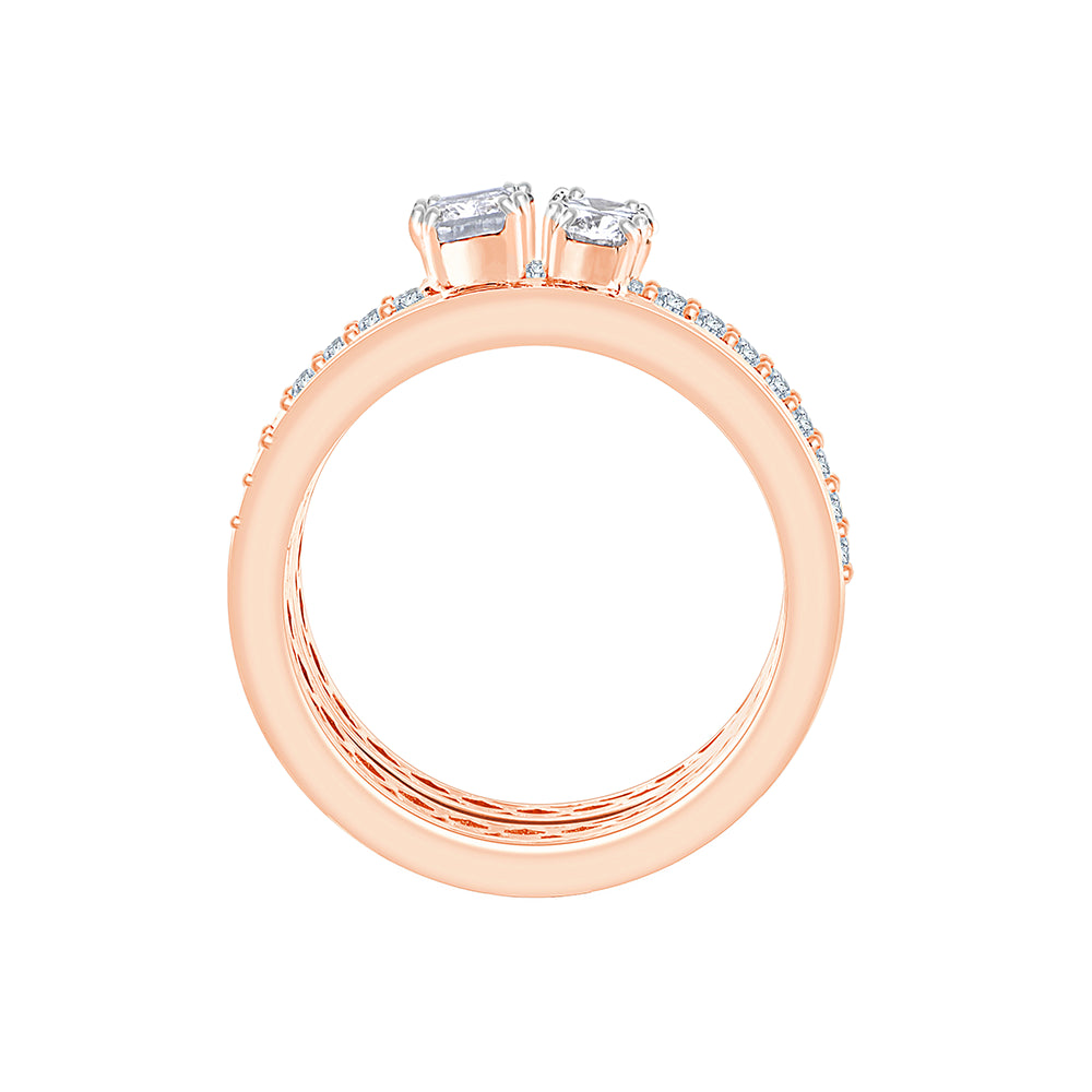 Mixed Cut Dual Row Statement Band