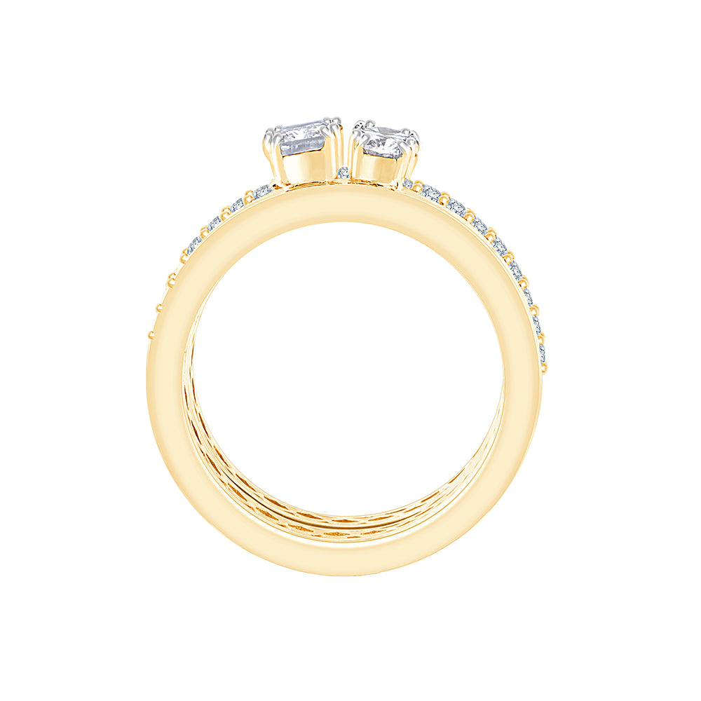Mixed Cut Dual Row Statement Band