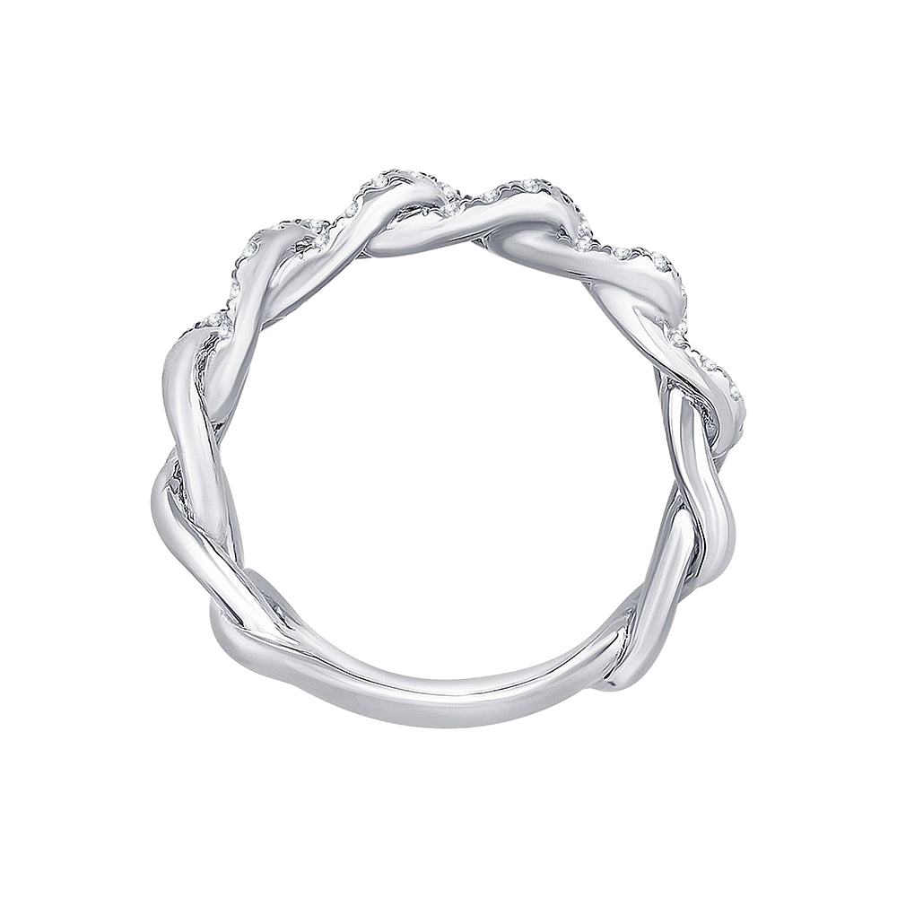 Brilliant Cut Chain Link Pattern Ring
