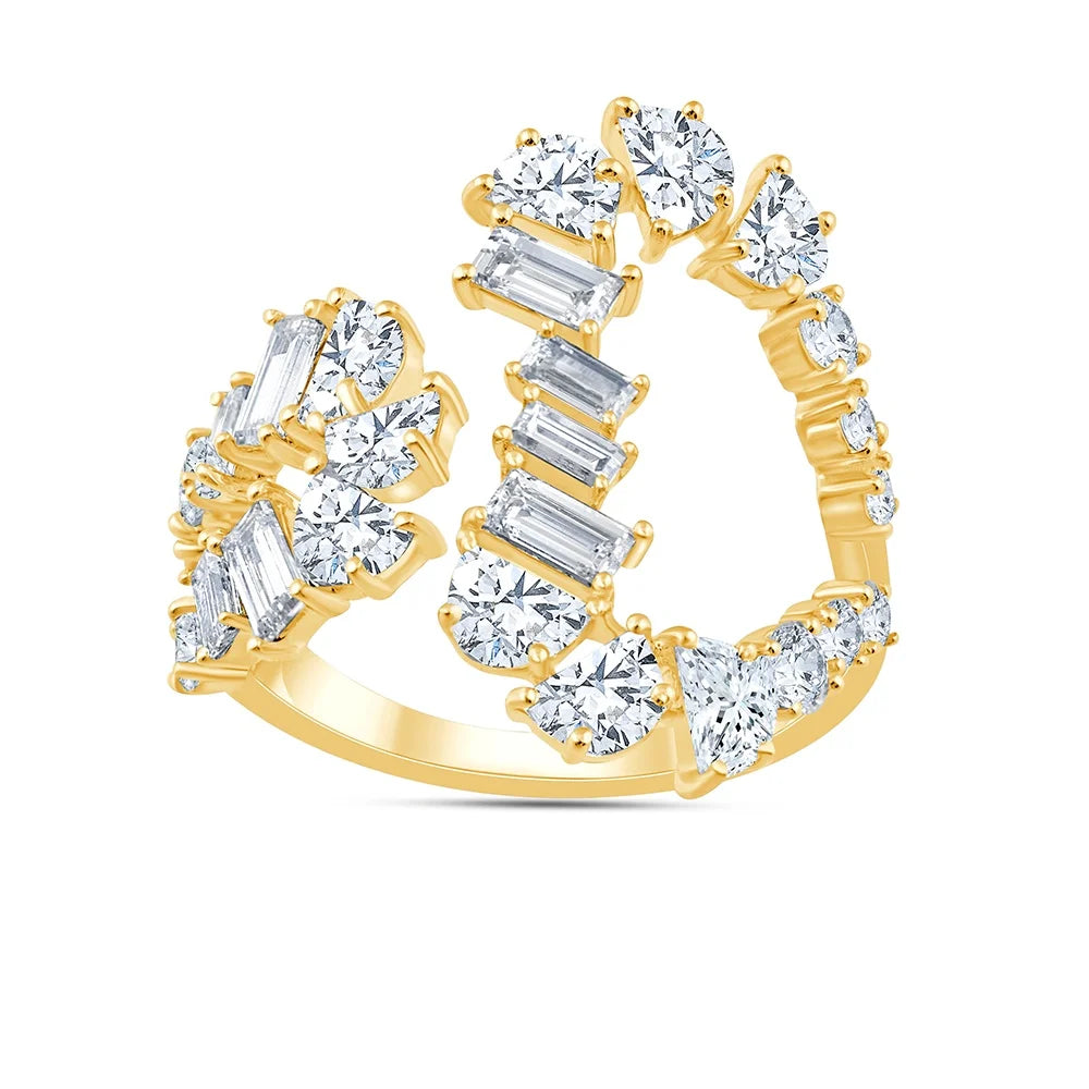 Mixed Cut Scattered Open Ring