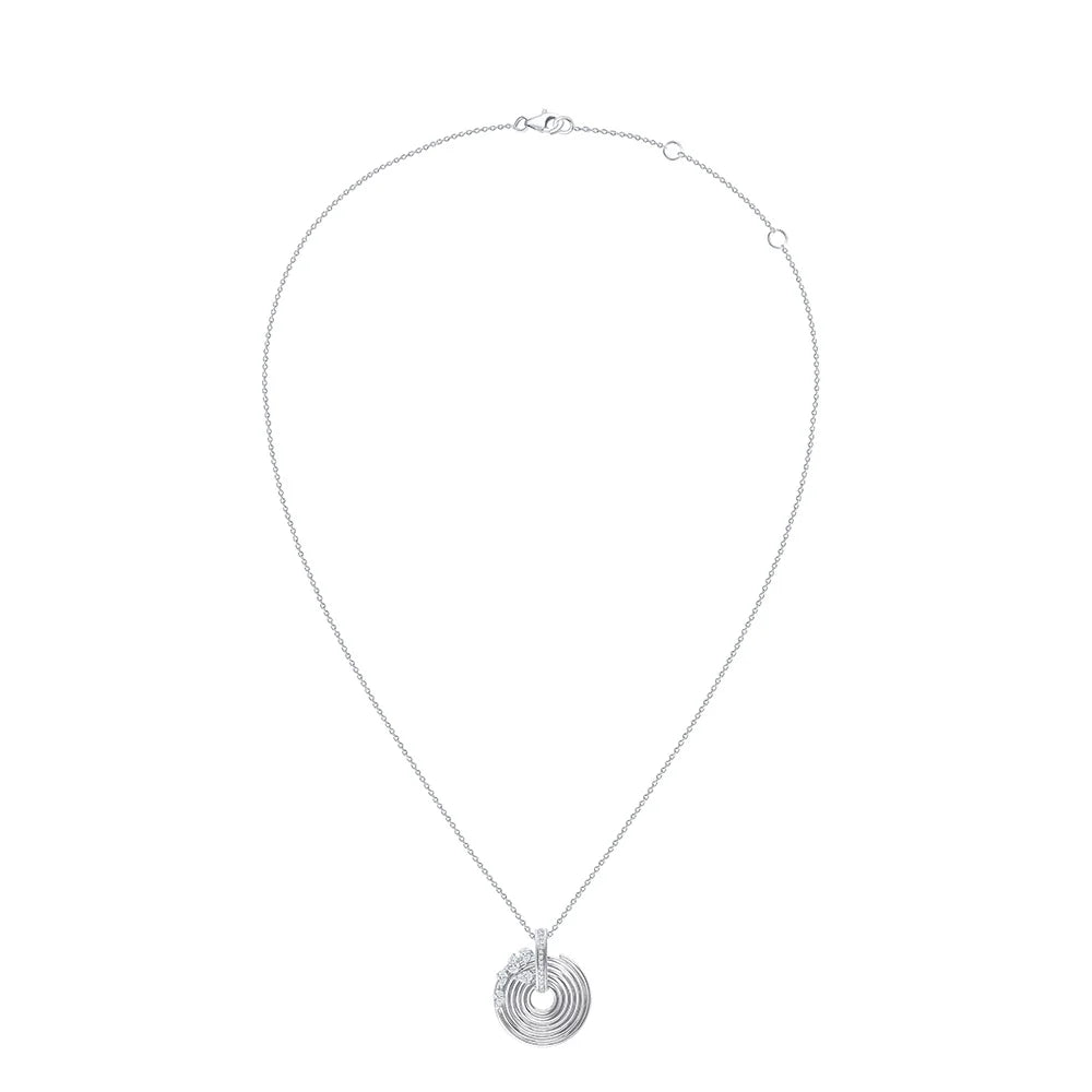 Pear Cut Scattered Swirl Pendant