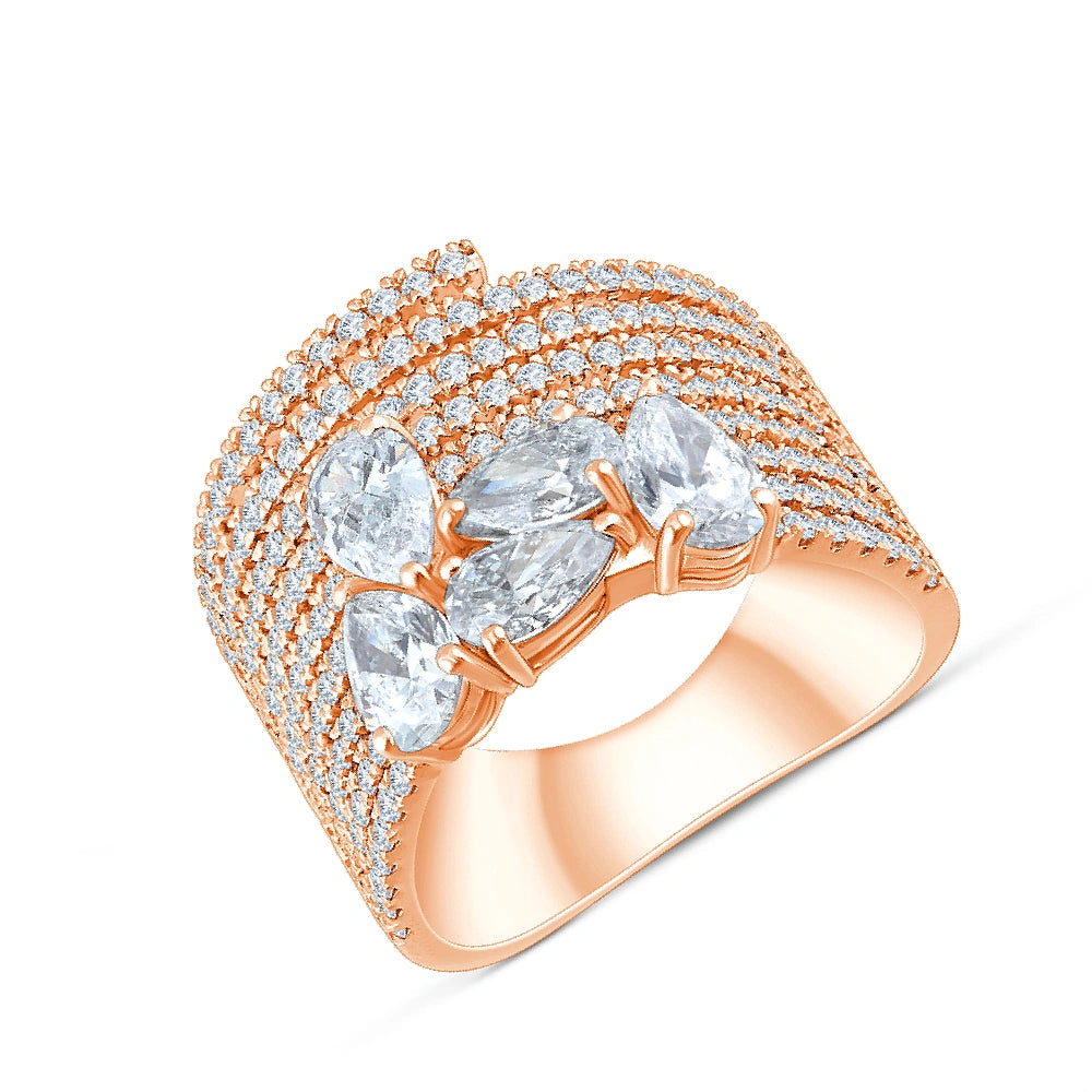 Pear Cut Cocktail Ring