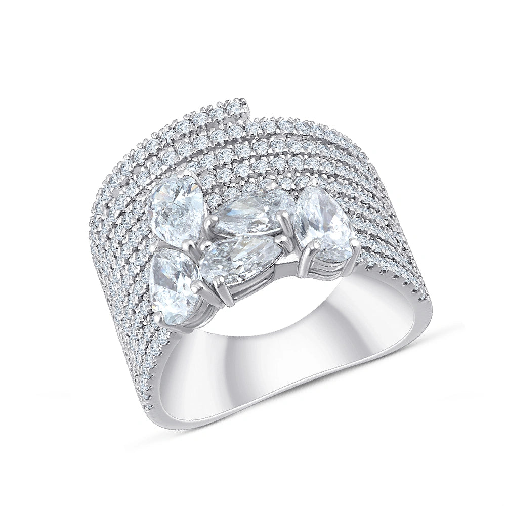 Pear Cut Cocktail Ring