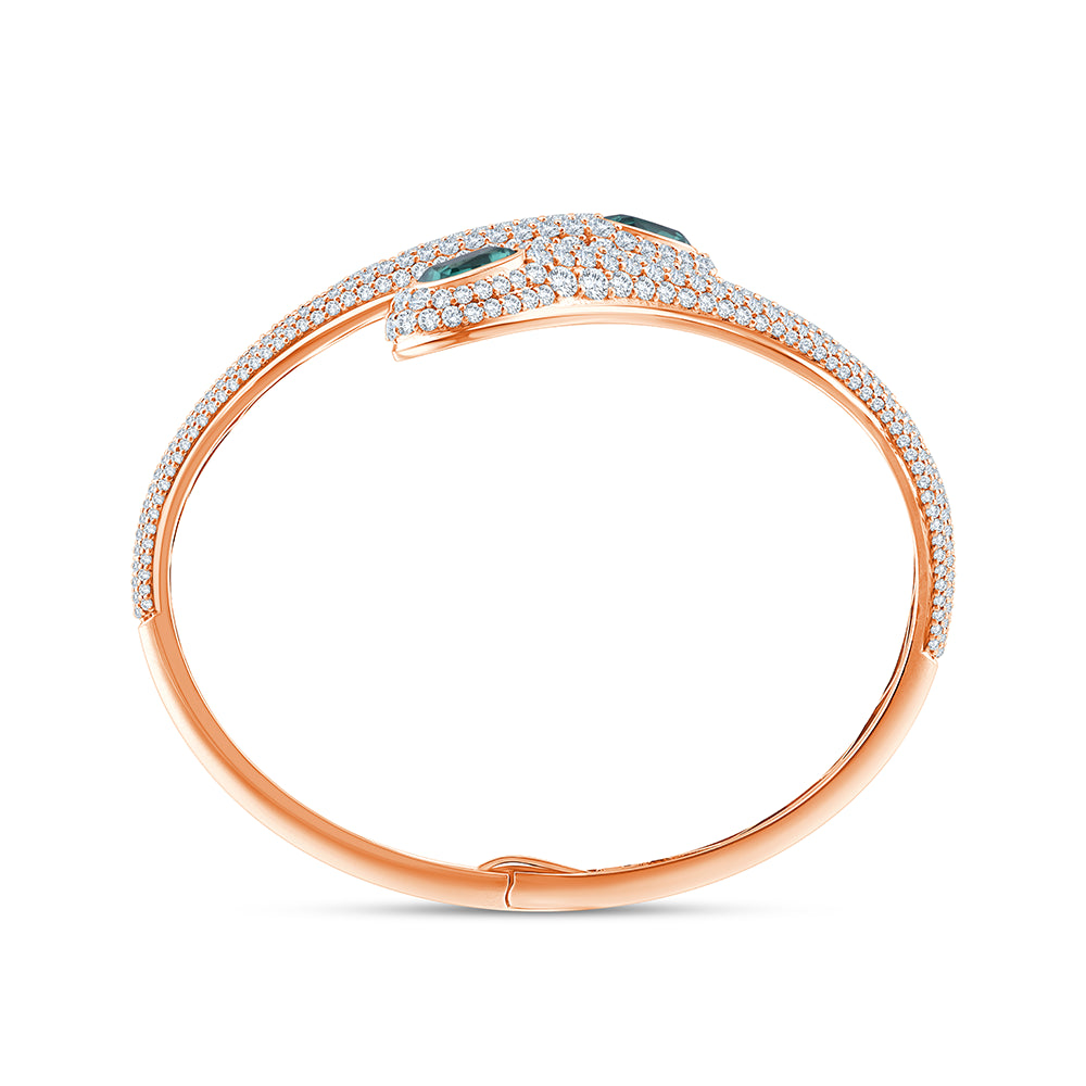 Oval Cut Sapphire Bypass Bracelet