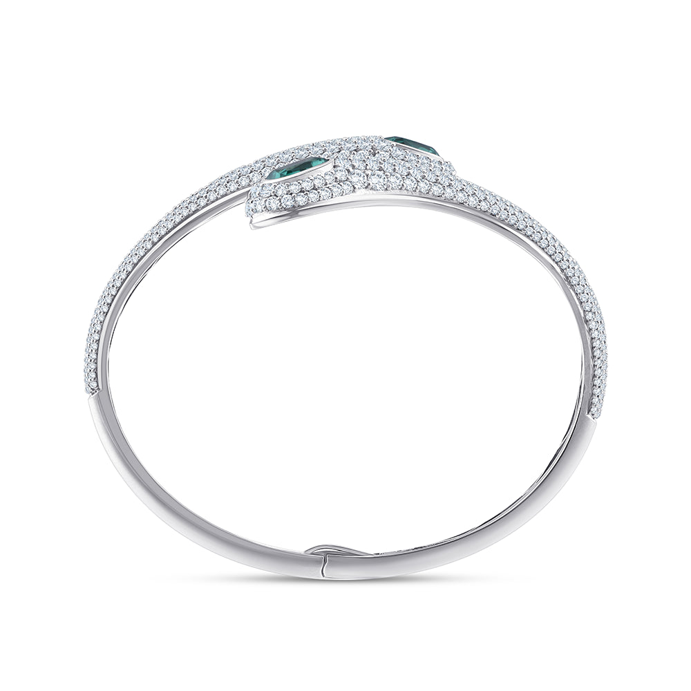 Oval Cut Sapphire Bypass Bracelet