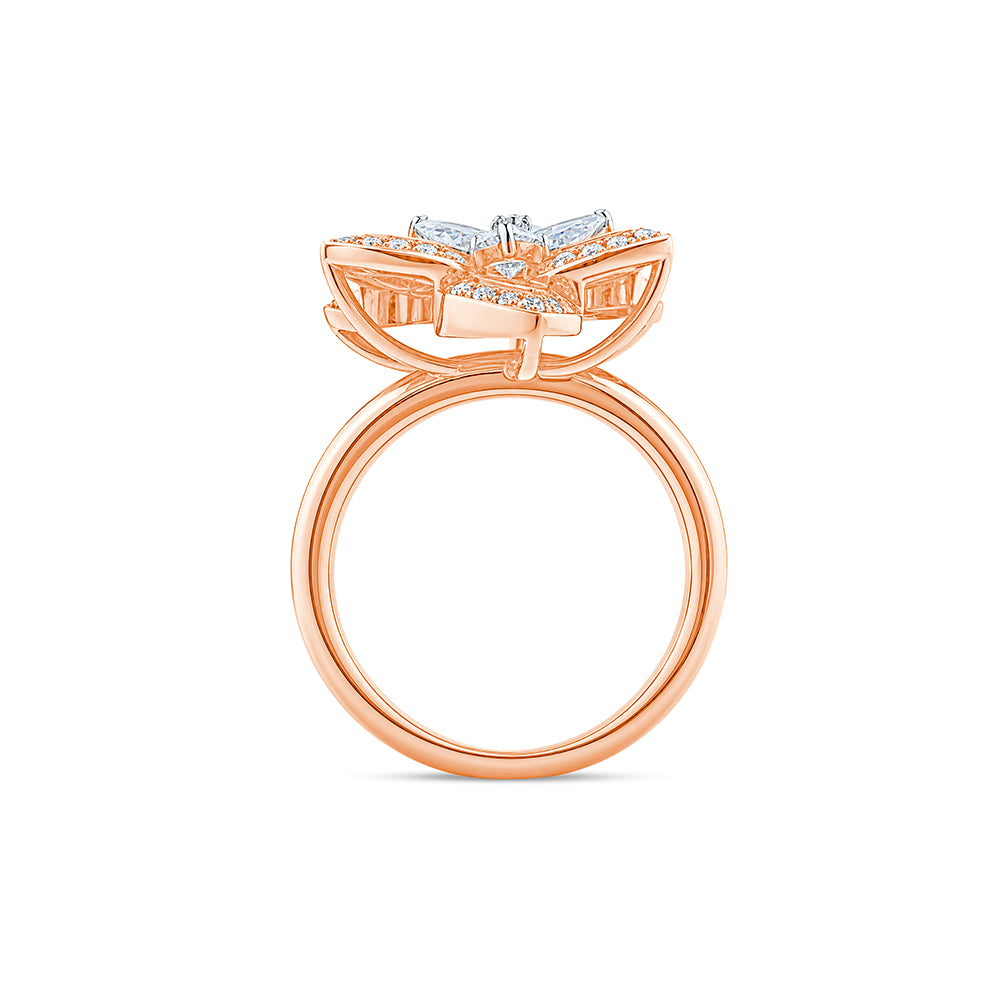 Pear Cut Lotus Petal Ring