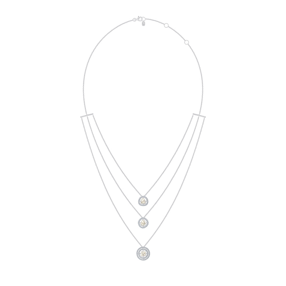 Polki Layered Halo Necklace
