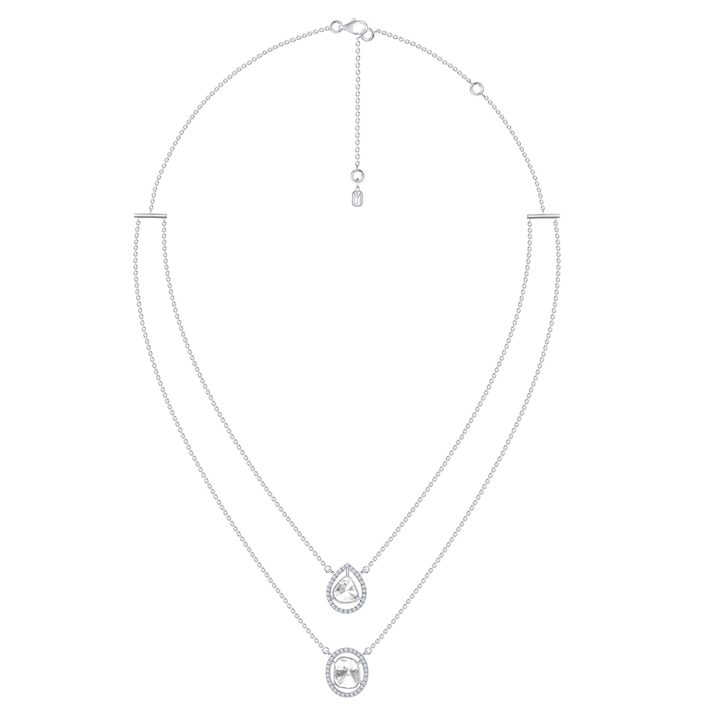 Polki Layered Halo Necklace