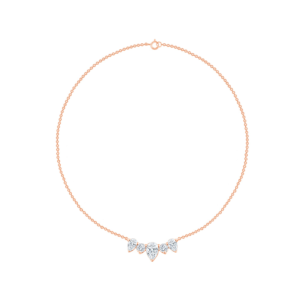 Alternating Cut FiveStone Pendant