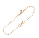 Infinity Charm Diamond Stackable Bracelet
