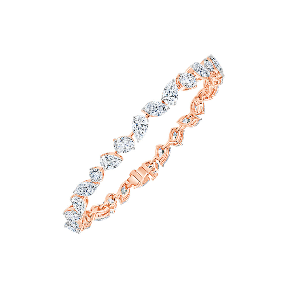 Mixed Cut Alternating Tennis Bracelet 