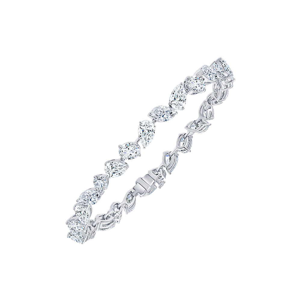 Mixed Cut Alternating Tennis Bracelet 