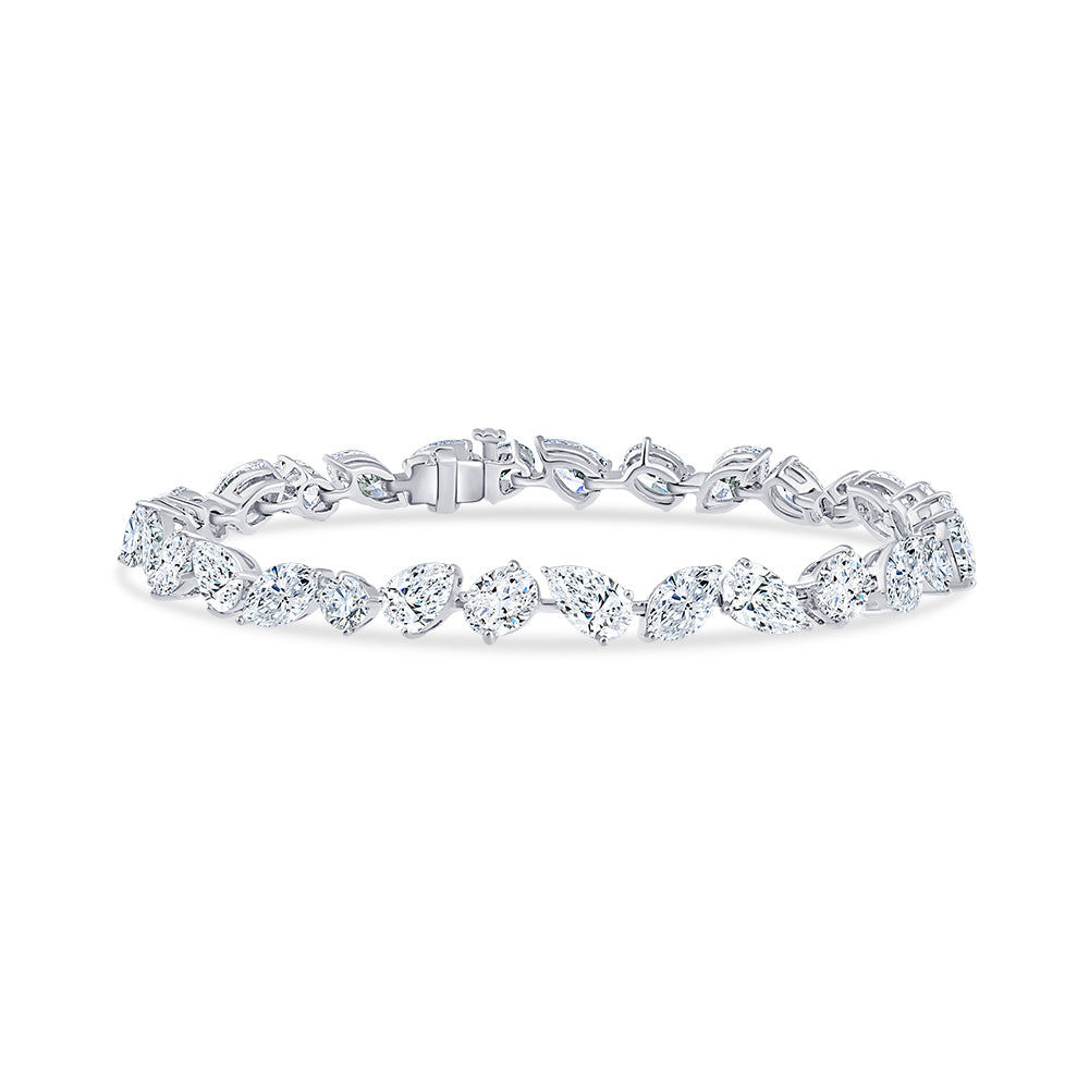 Mixed Cut Alternating Tennis Bracelet 