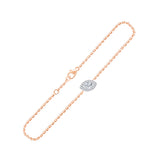 Marquise Halo Chain Bracelet