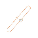 Pear Cut Halo Chain Bracelet