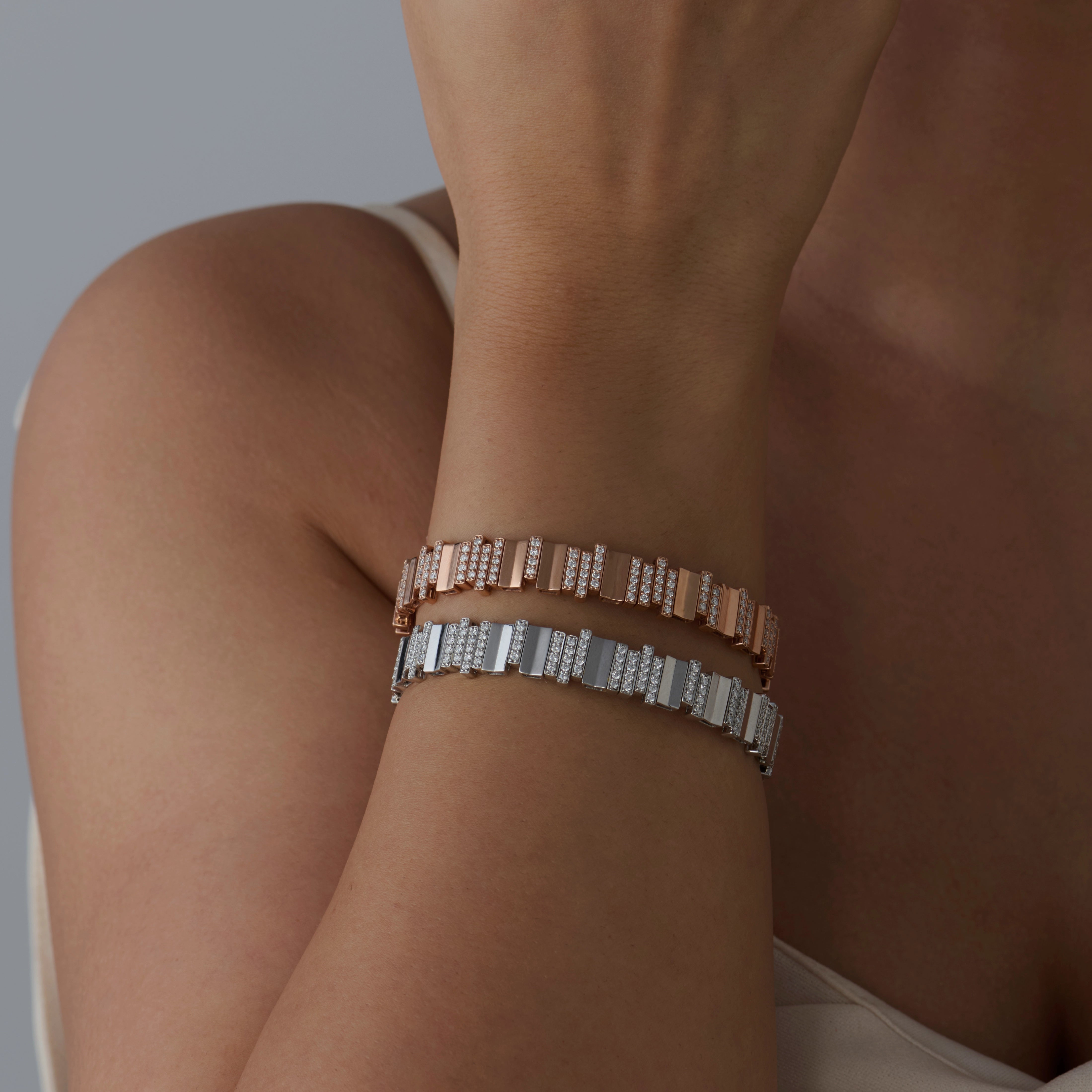 Baguette Cluster Oval Bracelet 