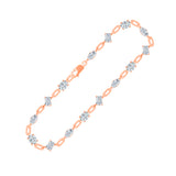 Mixed Cut Station Chain Bracelet
