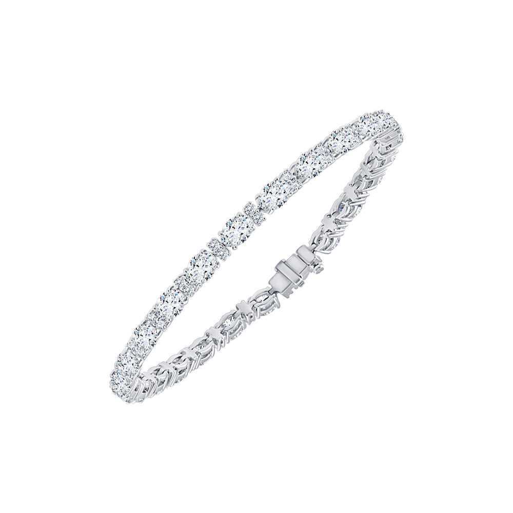 73 Carat Oval Cut Alternating Tennis Bracelet